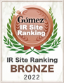 Bronze Prize in Gomez IR Site Ranking 2021